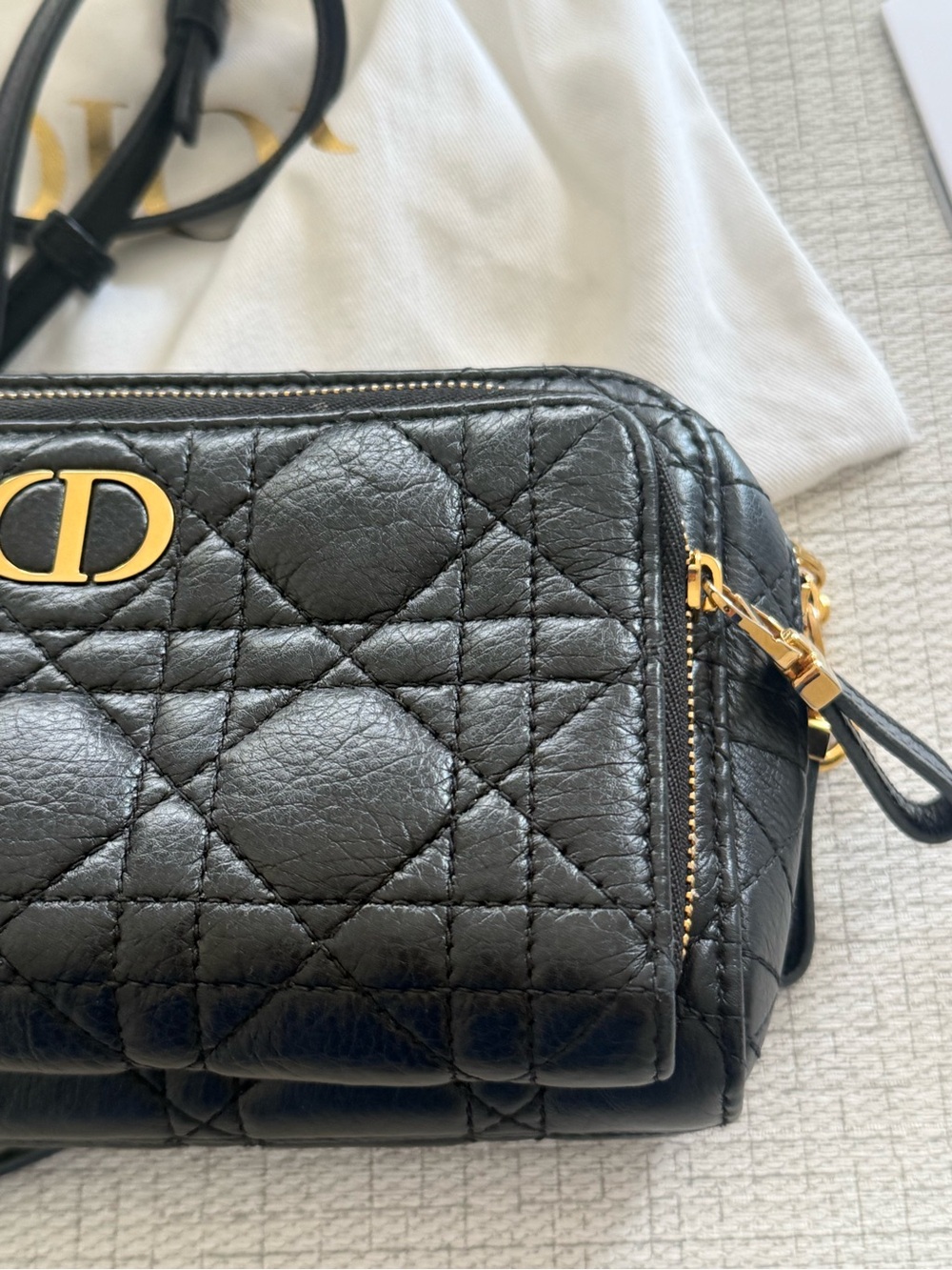 Dior Supple Calfskin Caro Double Pouch Black - Picture 10 of 15